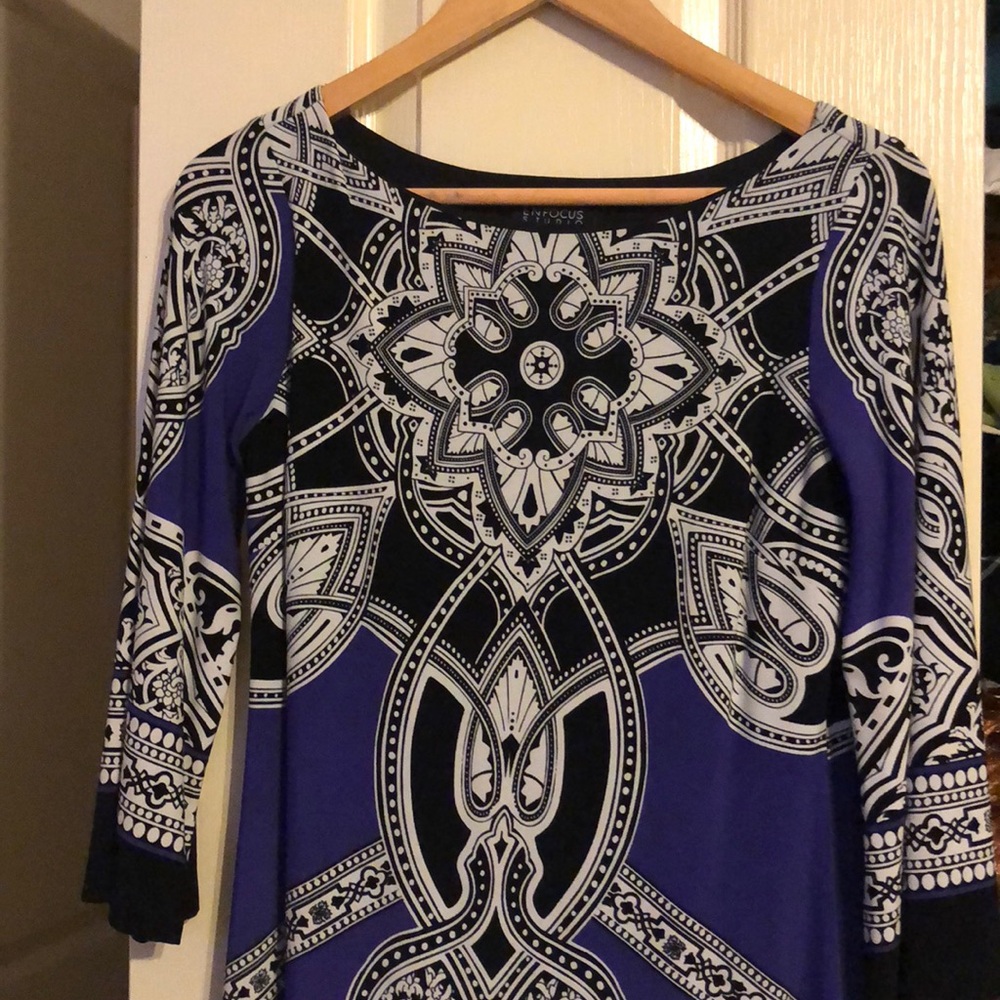 Casual purple black dress